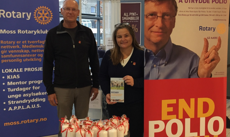 På stand for End Polio programmet